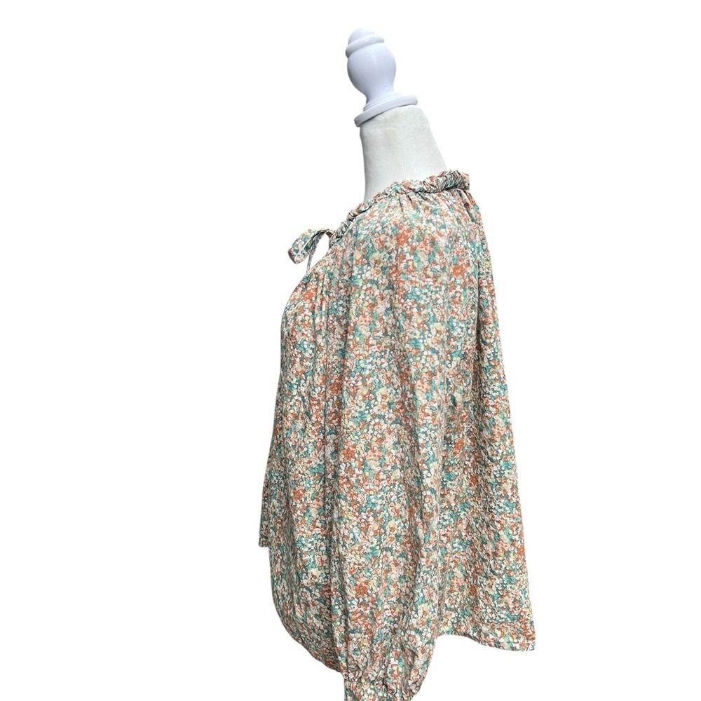Rails Amal Cassia Tie Neck  Floral‎ Blouse Size Large Boho - Picture 4 of 7